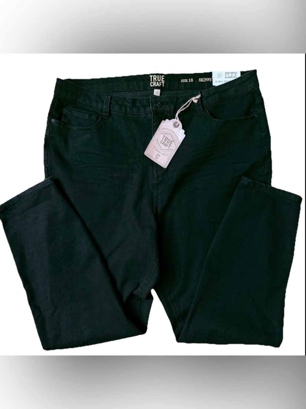 Size 18 Skinny True Craft Flex Hi Rise Curvy Jegging Jeans Black 5 Pocket NWT